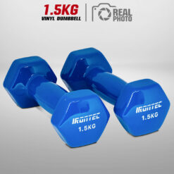 ดัมเบล 1.5KG (1 คู่) หุ้มยางไวนิล สีน้ำเงิน