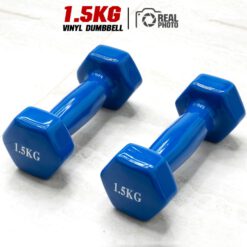 ดัมเบล 1.5KG (1 คู่) หุ้มยางไวนิล สีน้ำเงิน