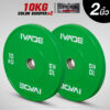 แผ่นน้ำหนัก 10 กิโล x 2 แผ่น COLOR BUMPER (รูขนาด 2 นิ้ว) รุ่น MDC