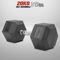 ดัมเบล หกเหลี่ยม หุ้มยาง 20KG (1 ข้าง) HEX Dumbbell