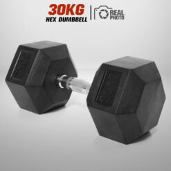ดัมเบล หกเหลี่ยม หุ้มยาง 30KG (1 ข้าง) HEX Dumbbell