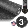 พื้นยางปูพื้น แบบม้วน Rubber Roll รุ่น EASYROLL (สีดำ-จุดขาว) หนา 3มม.