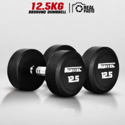 ดัมเบลกลม หุ้มยาง IRONTEC ขนาด 12.5KG x 2 ชิ้น (DBROUND)