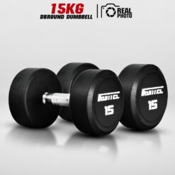 ดัมเบลกลม หุ้มยาง IRONTEC ขนาด 15KG x 2 ชิ้น (DBROUND)