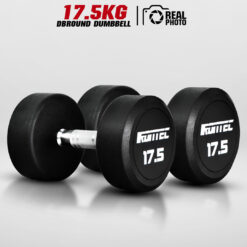 ดัมเบลกลม หุ้มยาง IRONTEC ขนาด 17.5KG x 2 ชิ้น (DBROUND)