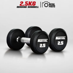 ดัมเบลกลม หุ้มยาง IRONTEC ขนาด 2.5KG x 2 ชิ้น (DBROUND)
