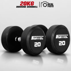 ดัมเบลกลม หุ้มยาง IRONTEC ขนาด 20KG x 2 ชิ้น (DBROUND)