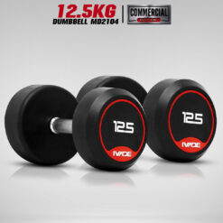 ดัมเบลกลม หุ้มยาง IVADE ขนาด 12.5KG x 2 ชิ้น (MD2104)