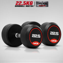 ดัมเบลกลม หุ้มยาง IVADE ขนาด 22.5KG x 2 ชิ้น (MD2104)