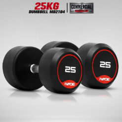 ดัมเบลกลม หุ้มยาง IVADE ขนาด 25KG x 2 ชิ้น (MD2104)