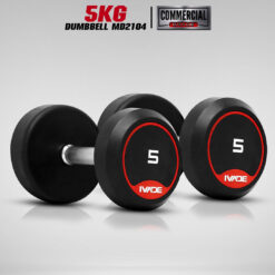 ดัมเบลกลม หุ้มยาง IVADE ขนาด 5KG x 2 ชิ้น (MD2104)