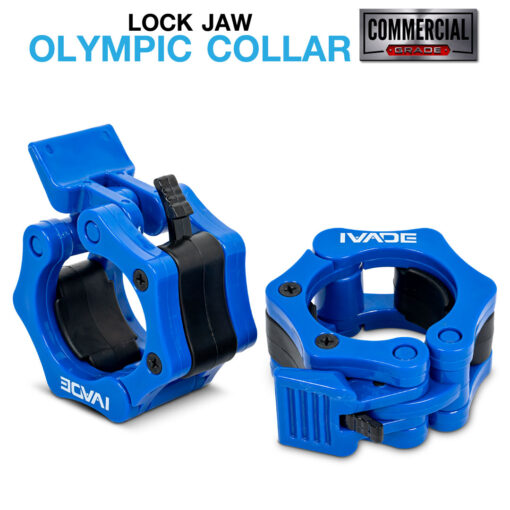 คลิปล็อคคานบาร์เบล 2 นิ้ว (Lock Jaw Olympic Collar) สีน้ำเงิน x 2 ชิ้น (MD4040-BLUE)