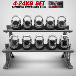 ชุดเคตเทิลเบล IVADE COMPETITION STEEL 4-24KG พร้อมชั้นวาง
