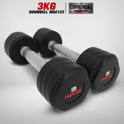 ดัมเบล STUDIO หุ้มยาง IVADE ขนาด 3KG x 2 ชิ้น (MD2123)