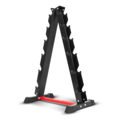 Alternative view of ดัมเบล กลม หุ้มยาง IRONTEC 6 คู่ ขนาด 2.5-15KG พร้อมขาตั้ง (DB4012SET105KG)