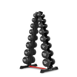 ดัมเบลกลม หุ้มยาง IRONTEC  Set 8 คู่ พร้อมขาตั้ง (DB4012SET180KG)